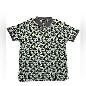 Psycho Bunny Men’s Buford Camo Cotton Polo Shirt Size 6 (Large) Golf Outdoors